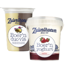 Zuivelhoeve boer'n yoghurt, vla of banan'nsplit
